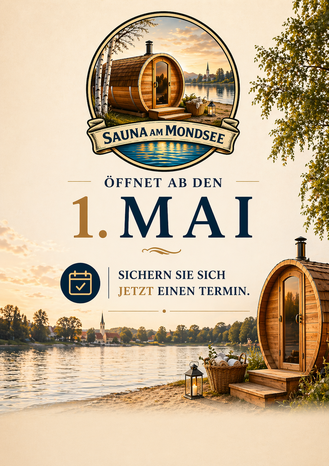 Sauna am Mondsee Öffnung